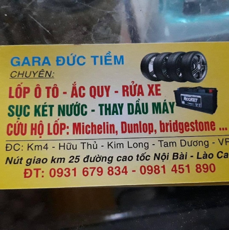 Vá lốp ô tô lưu động Đức Tiềm 24/24