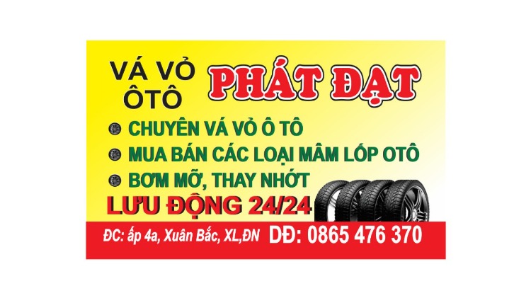Vá Vỏ Ô Tô Phát Đạt Xuân Lộc Đồng Nai
